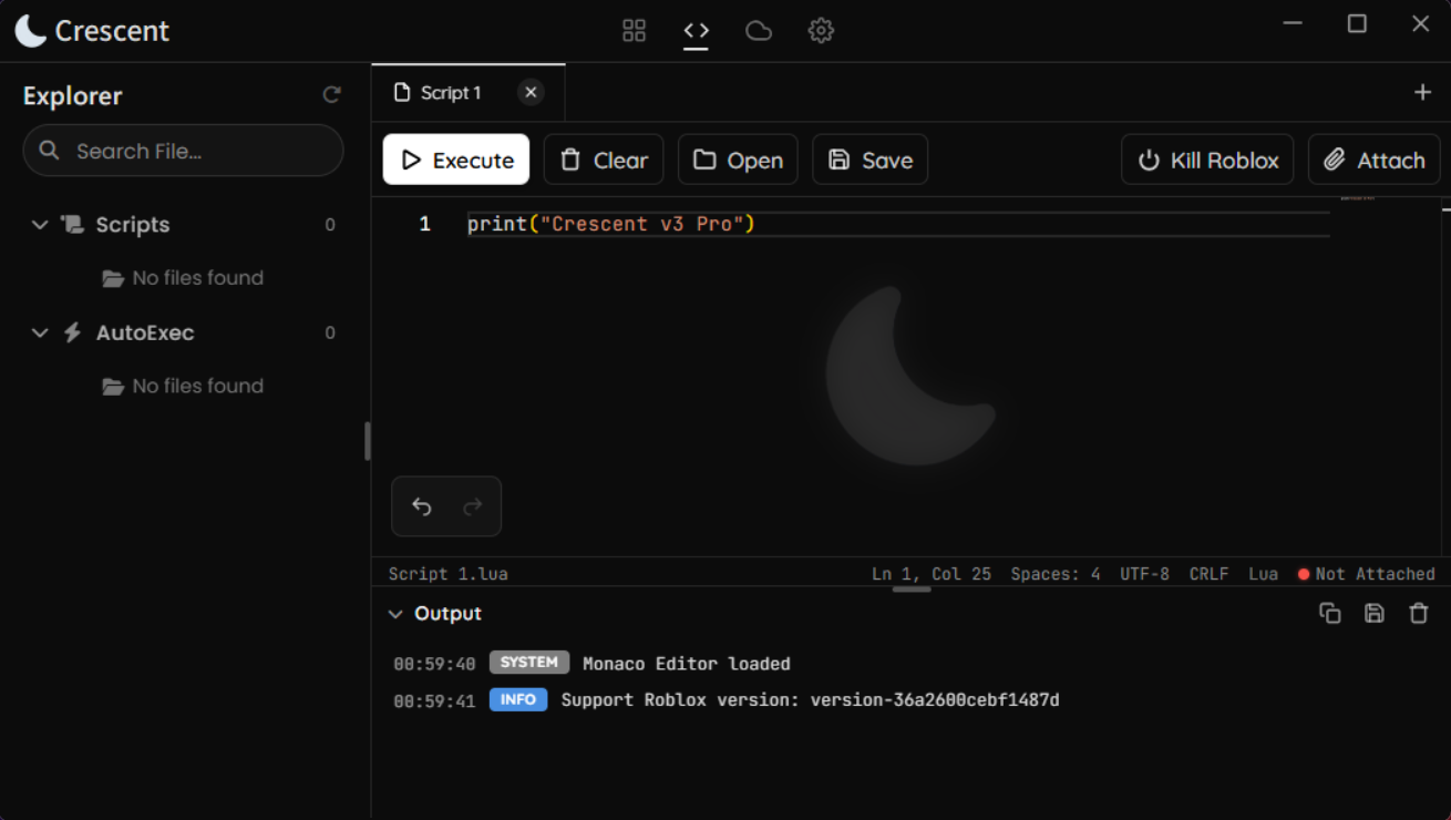 Crescent app interface preview
